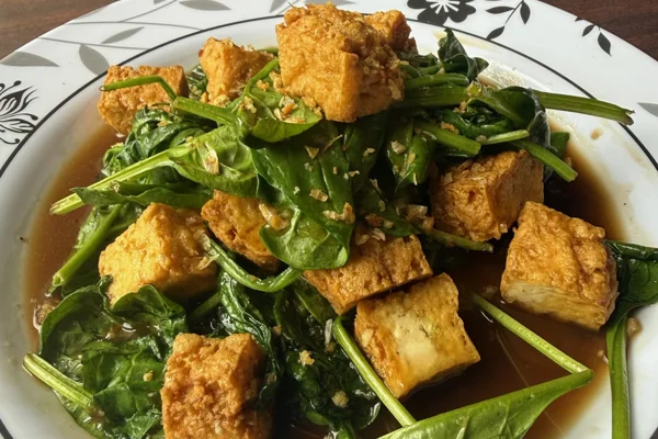Spinach In Garlic Sauce