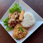#L Combo Crispy Garlic Chicken